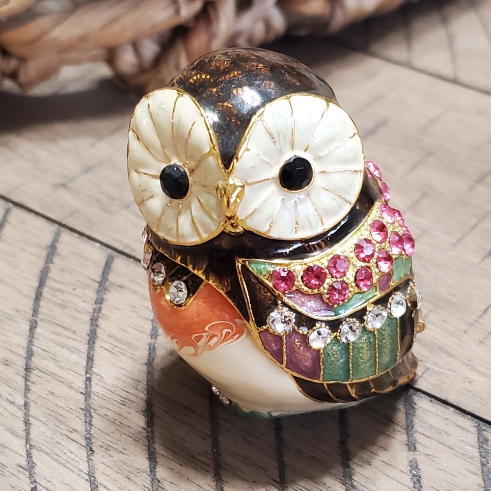 Jeweled‎ Owl Trinket Box